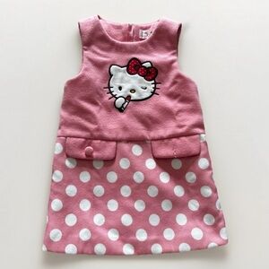 Hello Kitty Sleeveless Knit Dress, Pink, Size 110cm